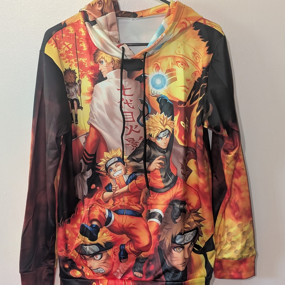 Source Unknown Anime Graphic Hoodie - Multicolor
